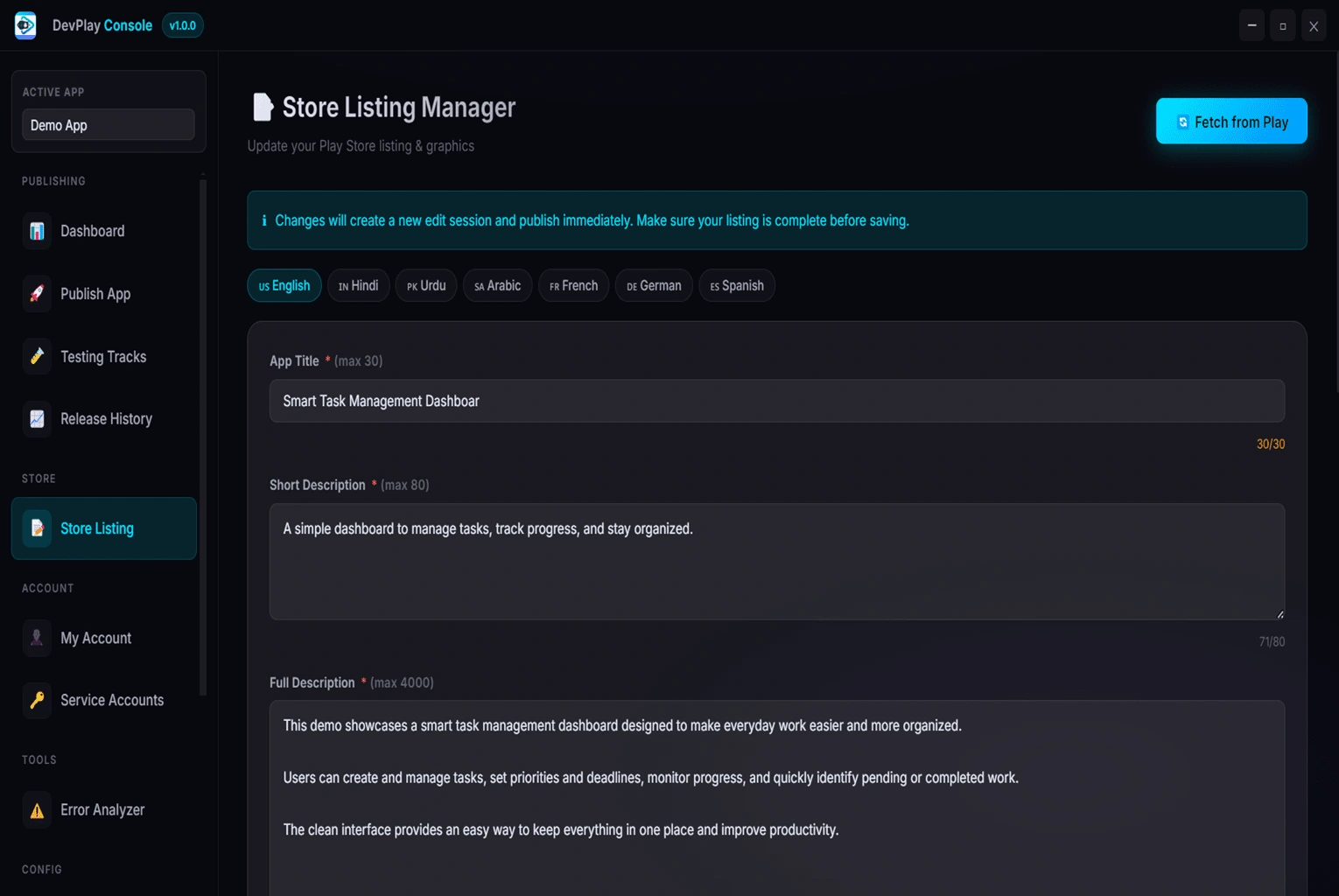 Google Play Console Configuration Setup